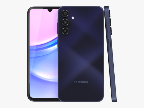 Samsung Galaxy A15 Blue Black 3D Model