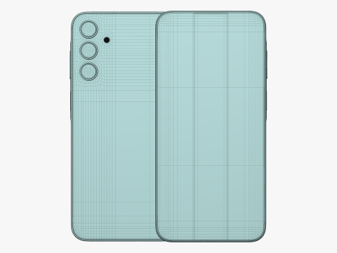 Samsung Galaxy A15 Blue Black 3D Model