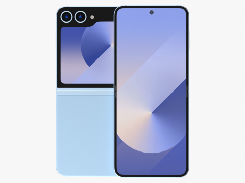 Samsung Galaxy Z Flip 6 Blue 3D-Modell