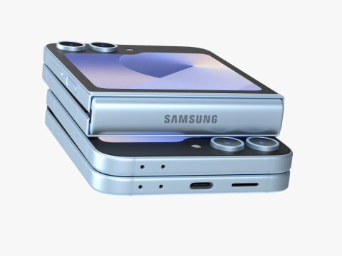 Samsung Galaxy Z Flip 6 Blue 3D-Modell