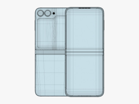 Samsung Galaxy Z Flip 6 Blue 3D-Modell