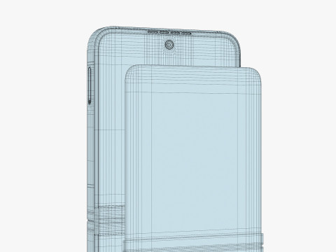 Samsung Galaxy Z Flip 6 Blue 3D-Modell