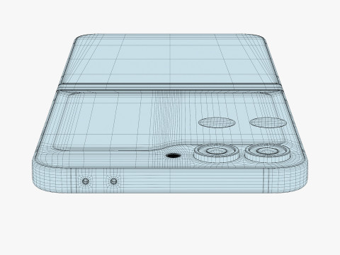 Samsung Galaxy Z Flip 6 Blue 3D-Modell