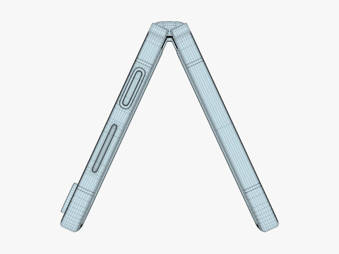 Samsung Galaxy Z Flip 6 Blue 3D-Modell