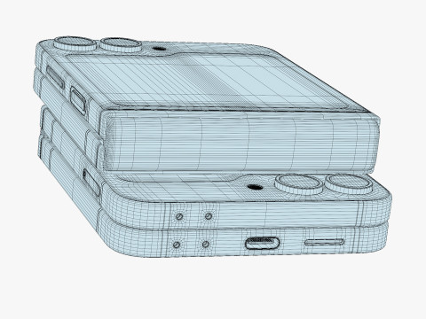 Samsung Galaxy Z Flip 6 Blue 3D-Modell