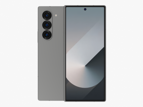 Samsung Galaxy Z Fold 6 Silver Shadow 3D Модель