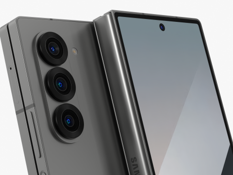Samsung Galaxy Z Fold 6 Silver Shadow 3D Модель
