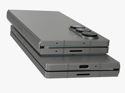 Samsung Galaxy Z Fold 6 Silver Shadow 3D Модель