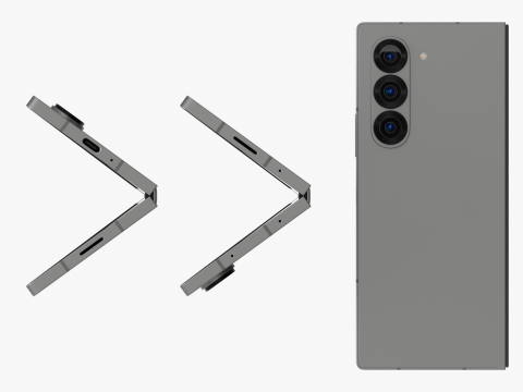 Samsung Galaxy Z Fold 6 Silver Shadow 3D Модель