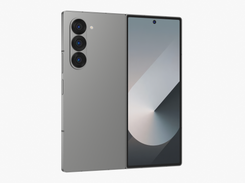 Samsung Galaxy Z Fold 6 Silver Shadow 3D Модель