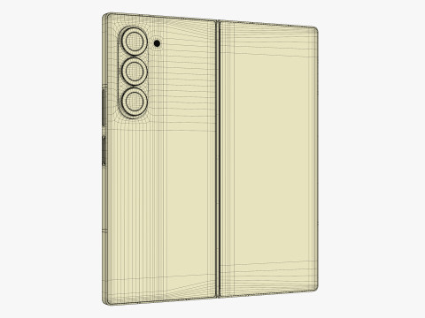Samsung Galaxy Z Fold 6 Silver Shadow 3D Модель