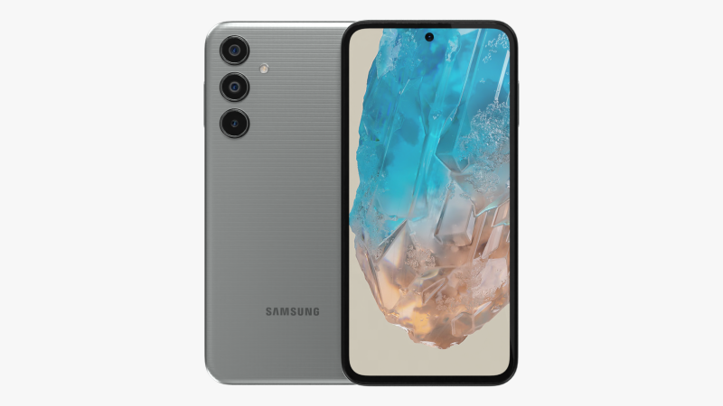 Samsung Galaxy M35 Gray 3D Модель .c4d .max .obj .3ds .fbx .stl .blend