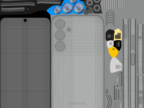 Samsung Galaxy M35 Gray 3D Модель
