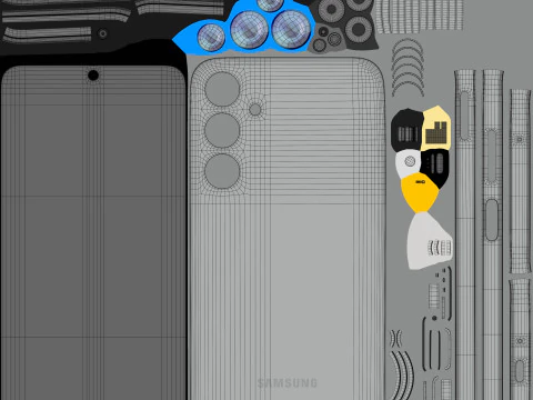 Samsung Galaxy M35 Gray 3D Model