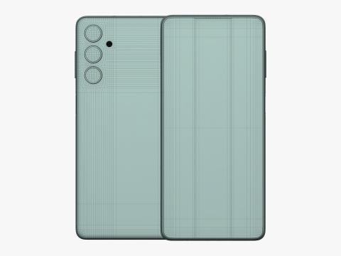 Samsung Galaxy M54 Silver 3D Model