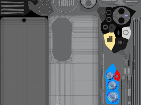 Vivo V40 Stellar Silver 3D-Modell