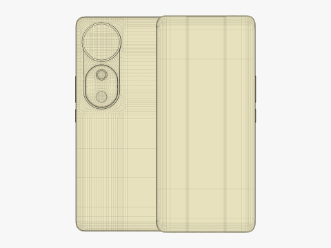 Vivo V40 Stellar Silver 3D-Modell