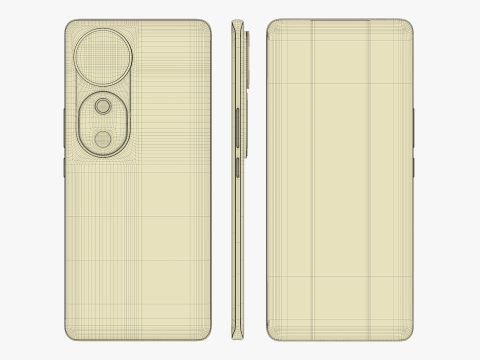 Vivo V40 Stellar Silver 3D-Modell