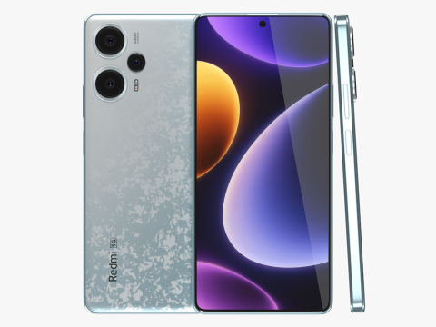 Xiaomi Redmi Note 12 Turbo White 3D Model
