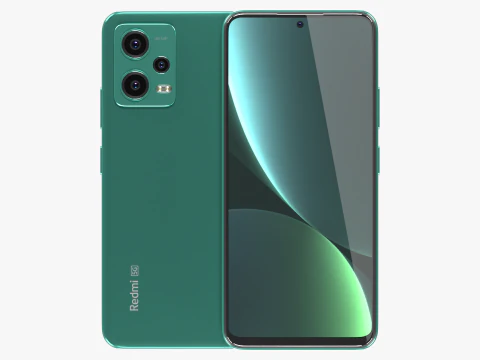 Xiaomi Redmi Note 12 Buram Hijau Model 3D