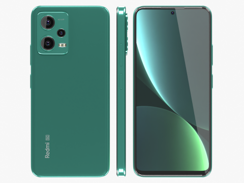 Xiaomi Redmi Note 12 Frosted Green 3D Модель