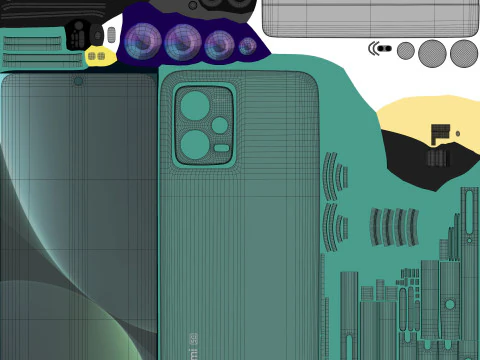 Xiaomi Redmi Note 12 Frosted Green 3D Model