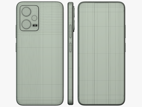 Xiaomi Redmi Note 12 Frosted Green 3D Модель