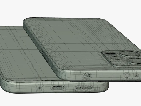 Xiaomi Redmi Note 12 Frosted Green 3D Model