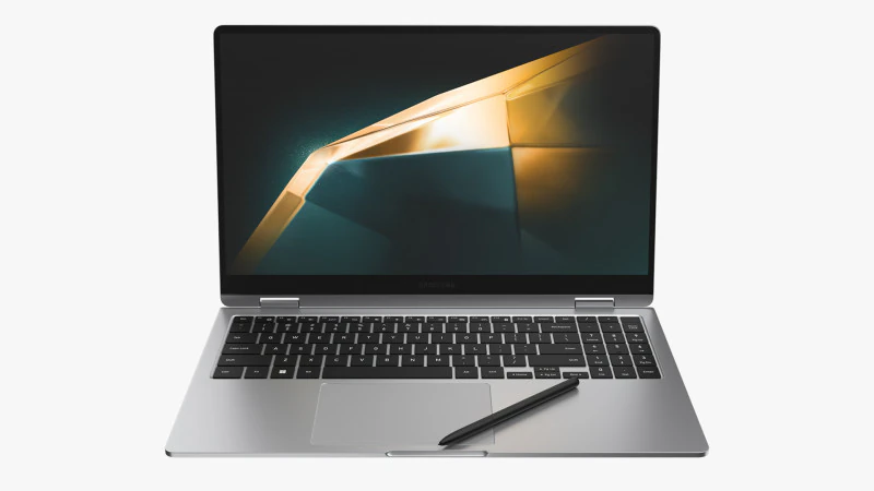 Samsung Galaxy Book 4 360 Silver 3D Model .c4d .max .obj .3ds .fbx .stl .blend