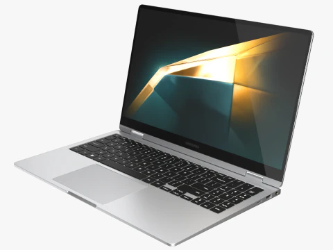 Samsung Galaxy Book 4 360 Silver 3D Model