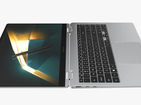 Samsung Galaxy Book 4 360 Silver 3D Model