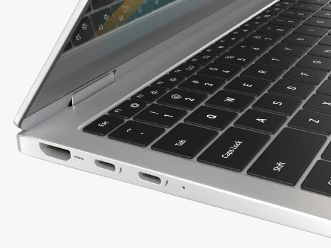 Samsung Galaxy Book 4 360 Silver 3D Model
