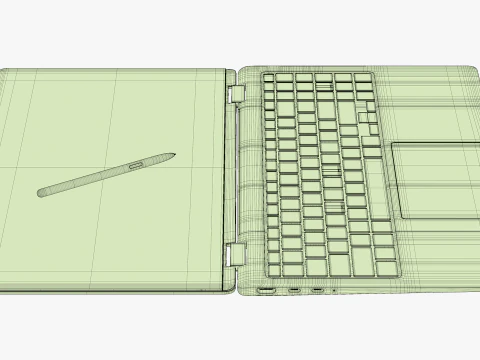 Samsung Galaxy Book 4 360 Silver 3D Model