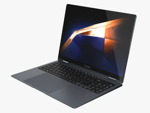 Samsung Galaxy Book 4 Pro 360 Gray 3D Model