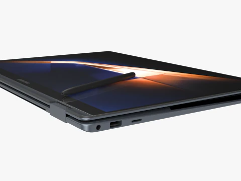 Samsung Galaxy Book 4 Pro 360 Gray 3D Model