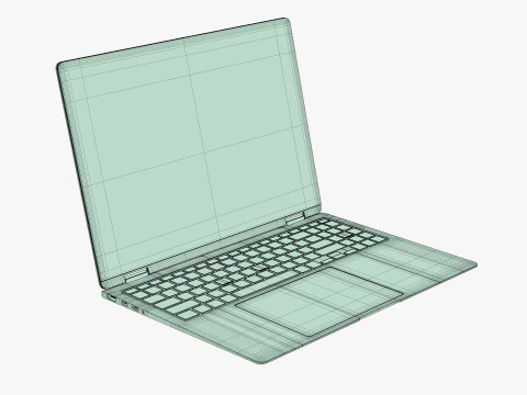 Samsung Galaxy Book 4 Pro 360 Gray 3D Model