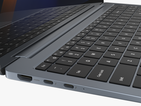 Samsung Galaxy Book 4 Pro Gray 3D-Modell