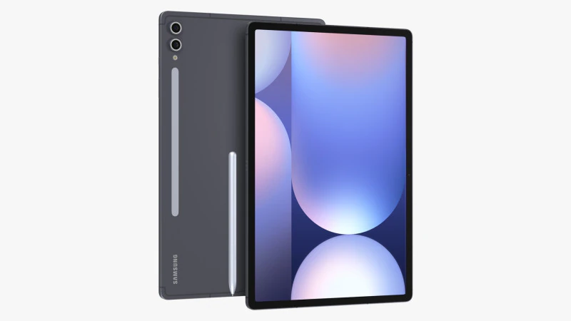 Samsung Galaxy Tab S10 Plus Gray 3D Model .c4d .max .obj .3ds .fbx .stl .blend 