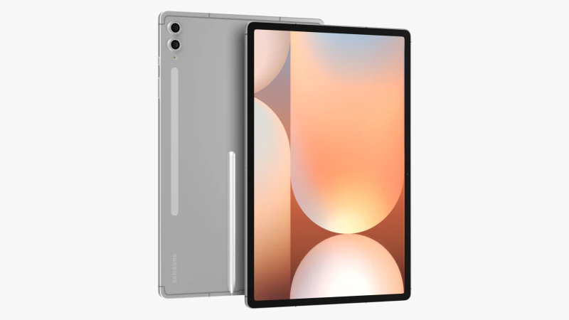 Samsung Galaxy Tab S10 Plus Silver 3D Model .c4d .max .obj .3ds .fbx .stl .blend