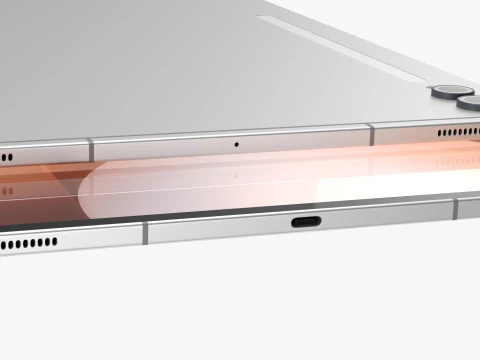 सैमसंग गैलेक्सी टैब S10 अल्ट्रा सिल्वर 3D मॉडल