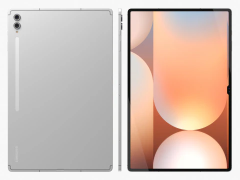 सैमसंग गैलेक्सी टैब S10 अल्ट्रा सिल्वर 3D मॉडल