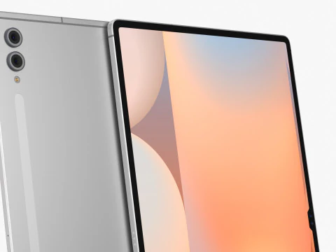 सैमसंग गैलेक्सी टैब S10 अल्ट्रा सिल्वर 3D मॉडल