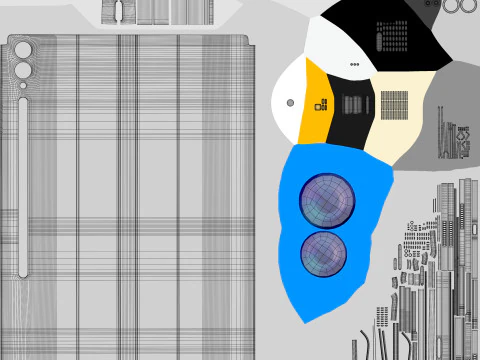 सैमसंग गैलेक्सी टैब S10 अल्ट्रा सिल्वर 3D मॉडल