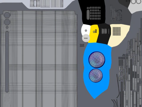 सैमसंग गैलेक्सी टैब S10 प्लस और अल्ट्रा ग्रे 3D मॉडल