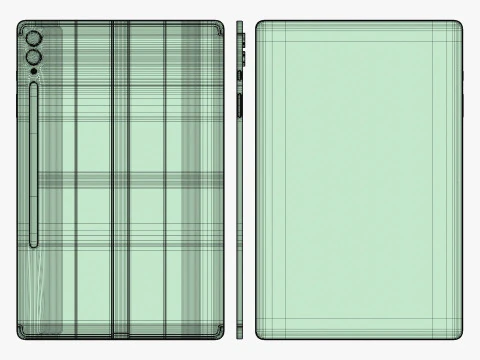 सैमसंग गैलेक्सी टैब S10 प्लस और अल्ट्रा ग्रे 3D मॉडल