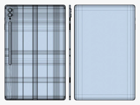 सैमसंग गैलेक्सी टैब S10 प्लस और अल्ट्रा ग्रे 3D मॉडल