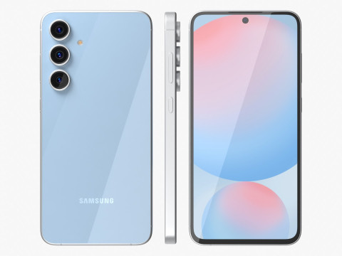 Samsung Galaxy S24 FE Blue 3Dモデル