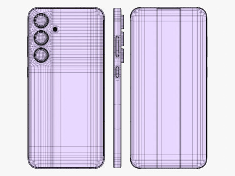 Samsung Galaxy S24 FE Graphite 3D-Modell