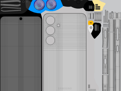 Samsung Galaxy S24 FE Gray 3Dモデル