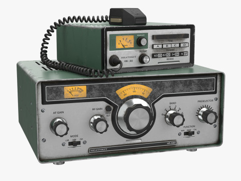 VIntage Heathkit HR-1680 Ham Radio receiver 3D Model